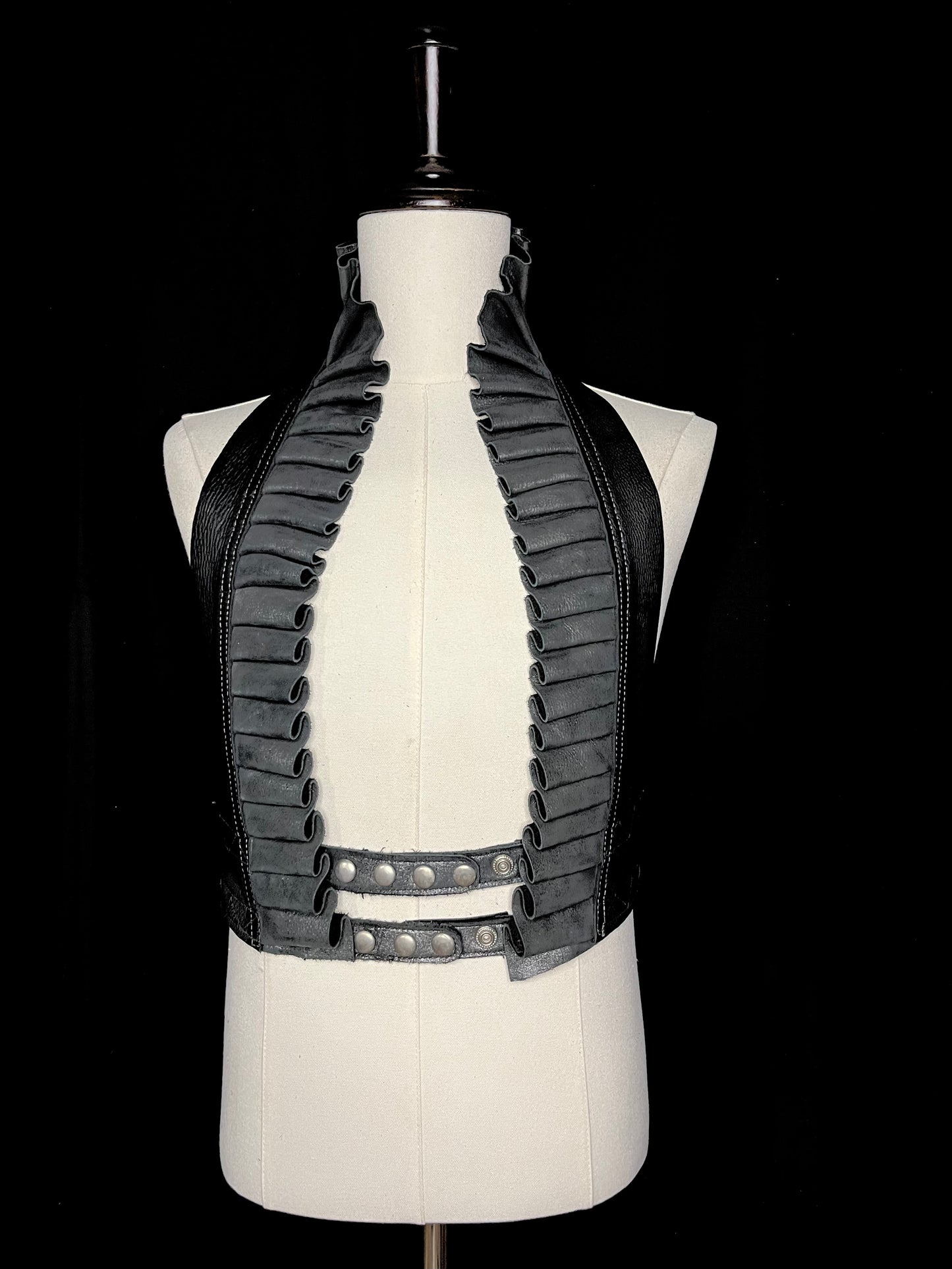 Distressed Pewter Ruff Tops