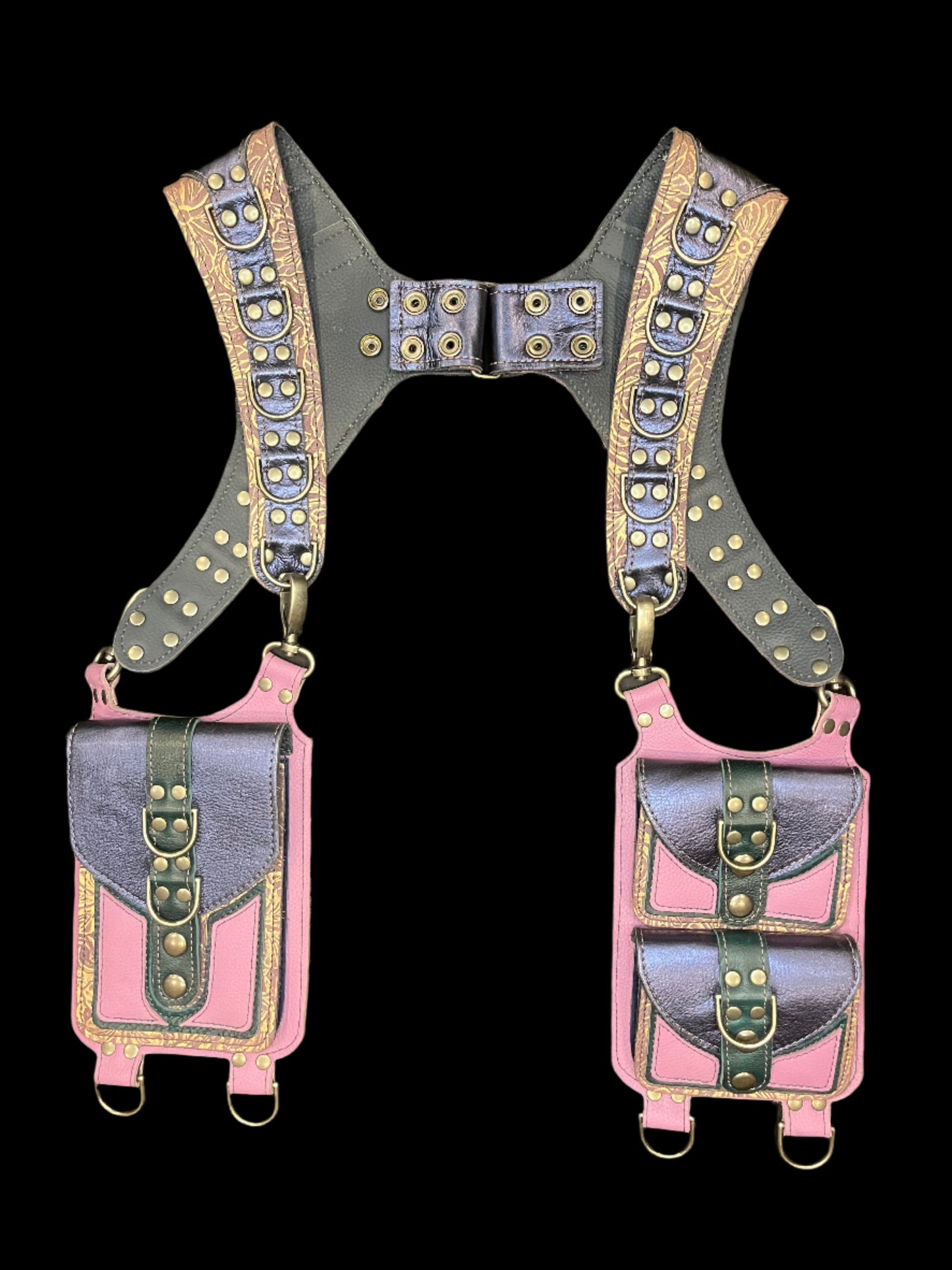 Linden Hall Holster laid flat on a black background