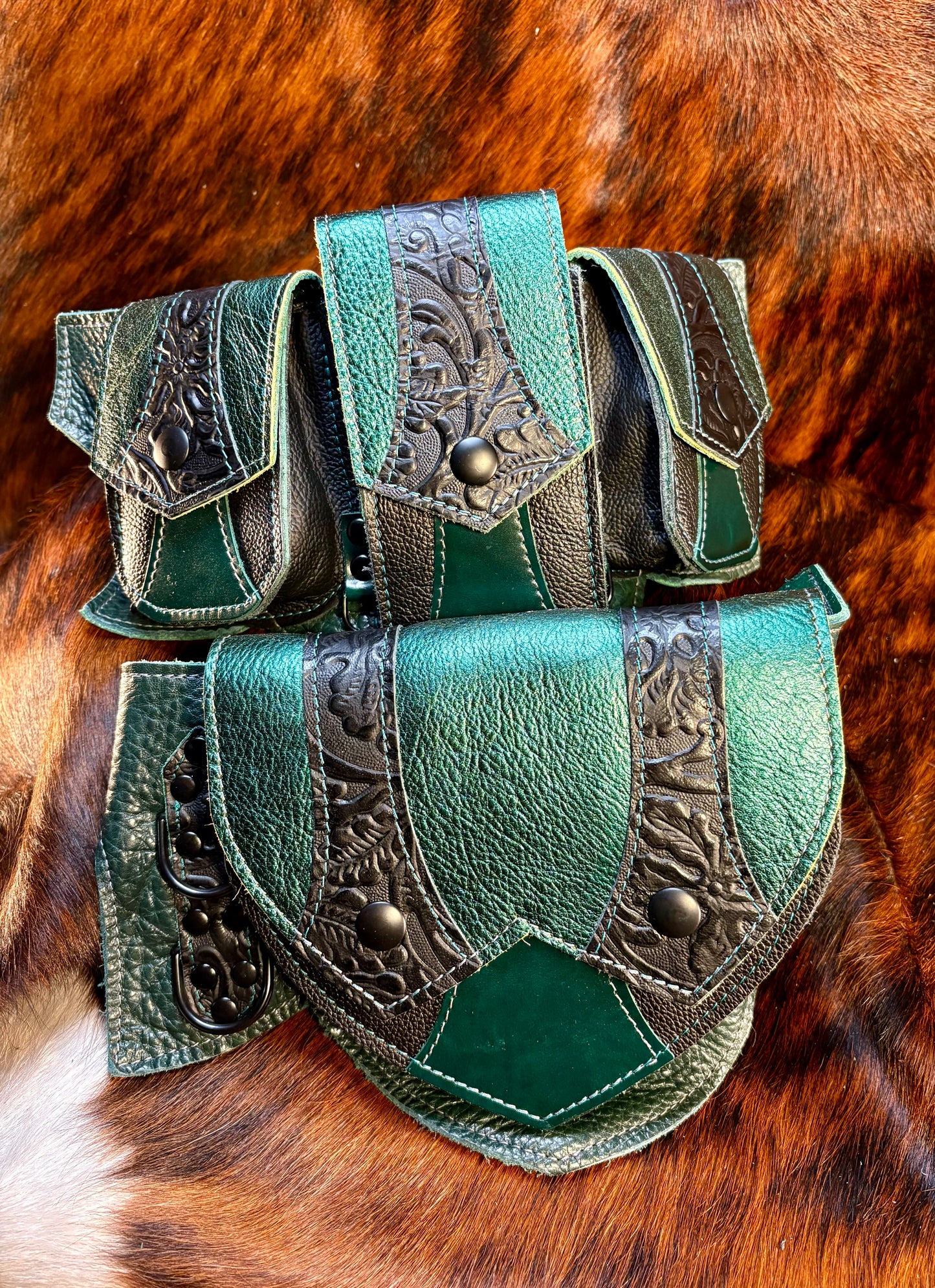 Fixated on Verdigris Regal Belt F (Sized to Order)
