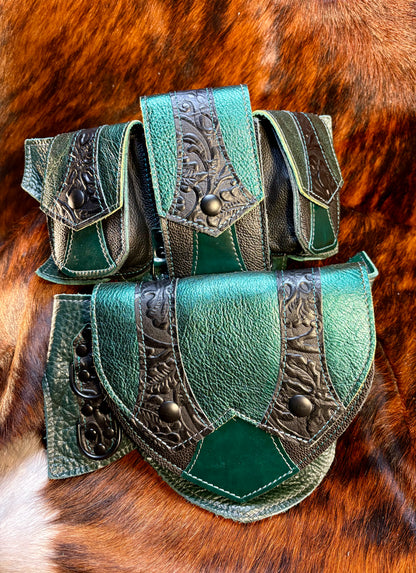 Fixated on Verdigris Regal Belt F (Sized to Order)