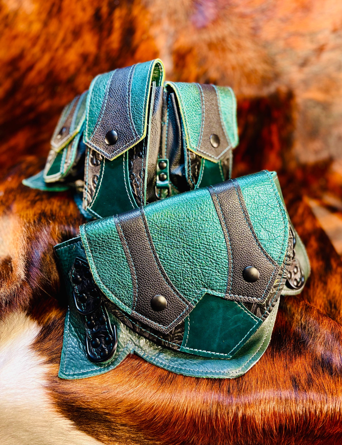 Fixated on Verdigris Regal Belt A (Sized to Order)
