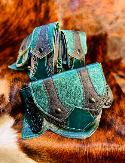 Fixated on Verdigris Regal Belt A (Sized to Order)