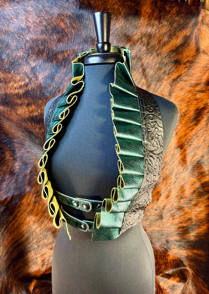 Fixated on Verdigris Ruff Top