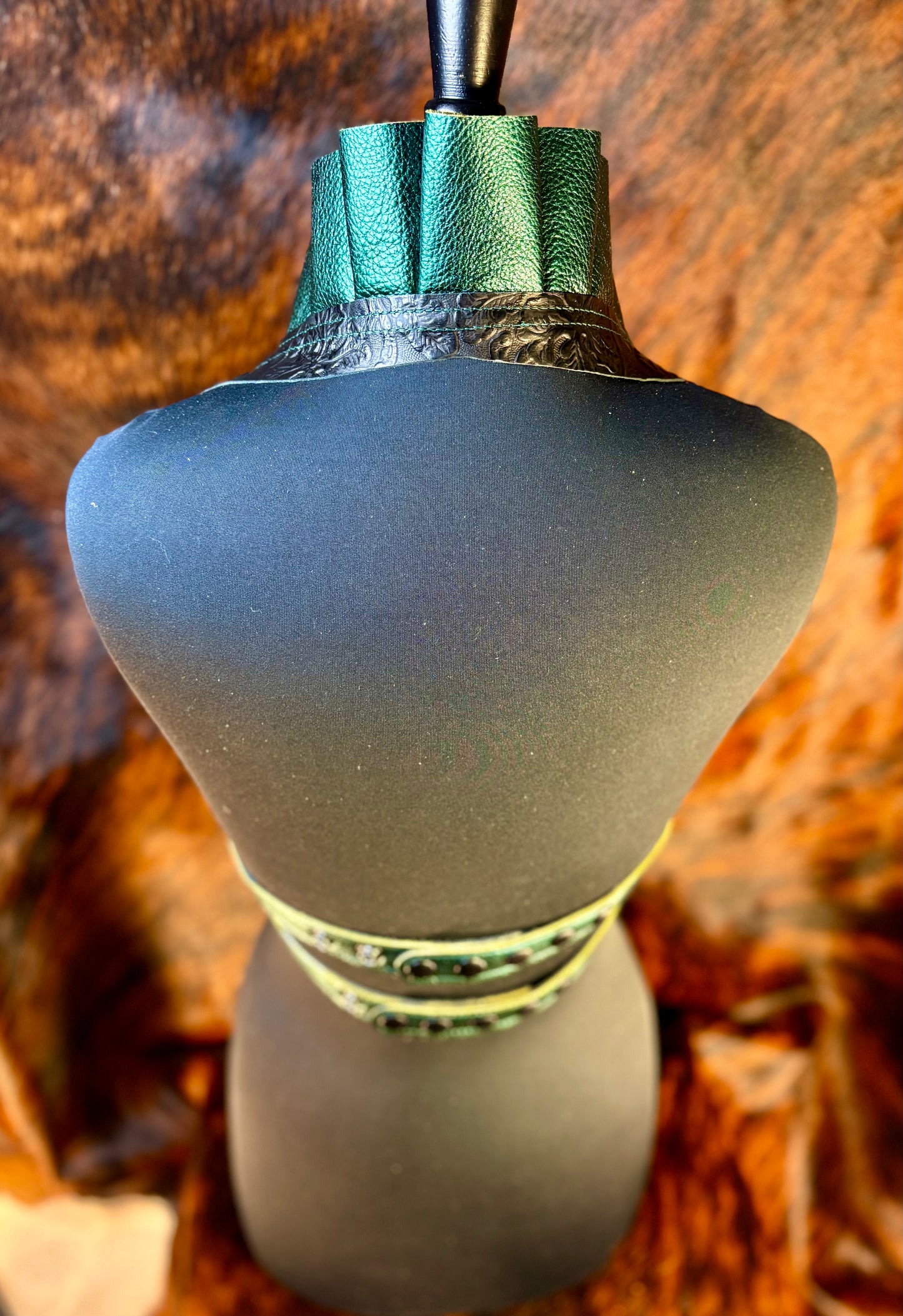 Fixated on Verdigris Ruff Top