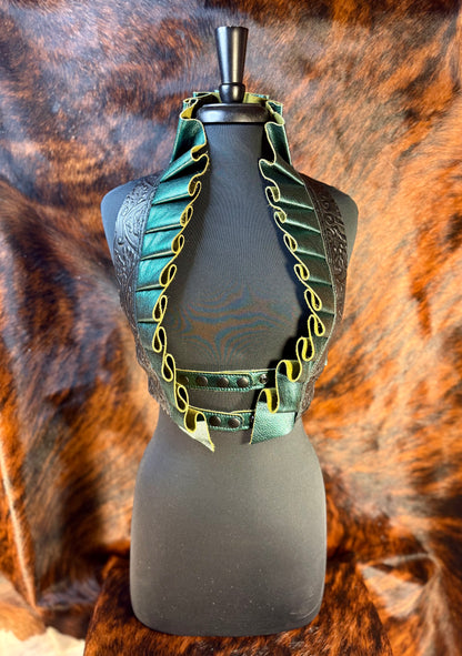 Fixated on Verdigris Ruff Top