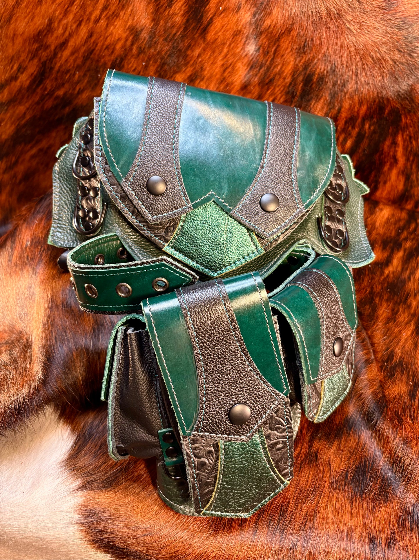 Fixated on Verdigris Regal Belt C (Sized to Order)