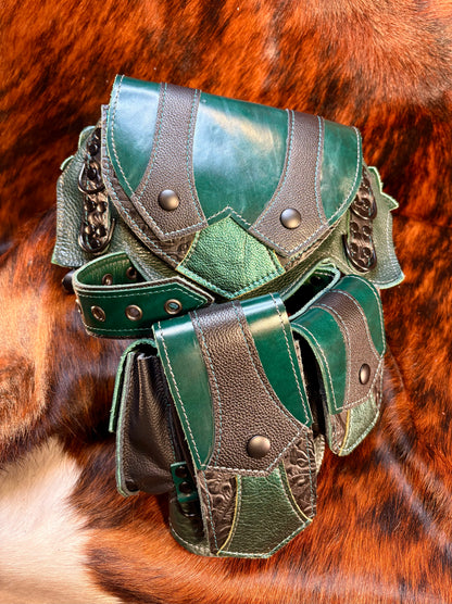 Fixated on Verdigris Regal Belt C (Sized to Order)