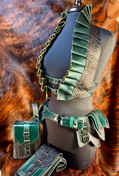 Fixated on Verdigris Regal Belt B (Sized to Order)