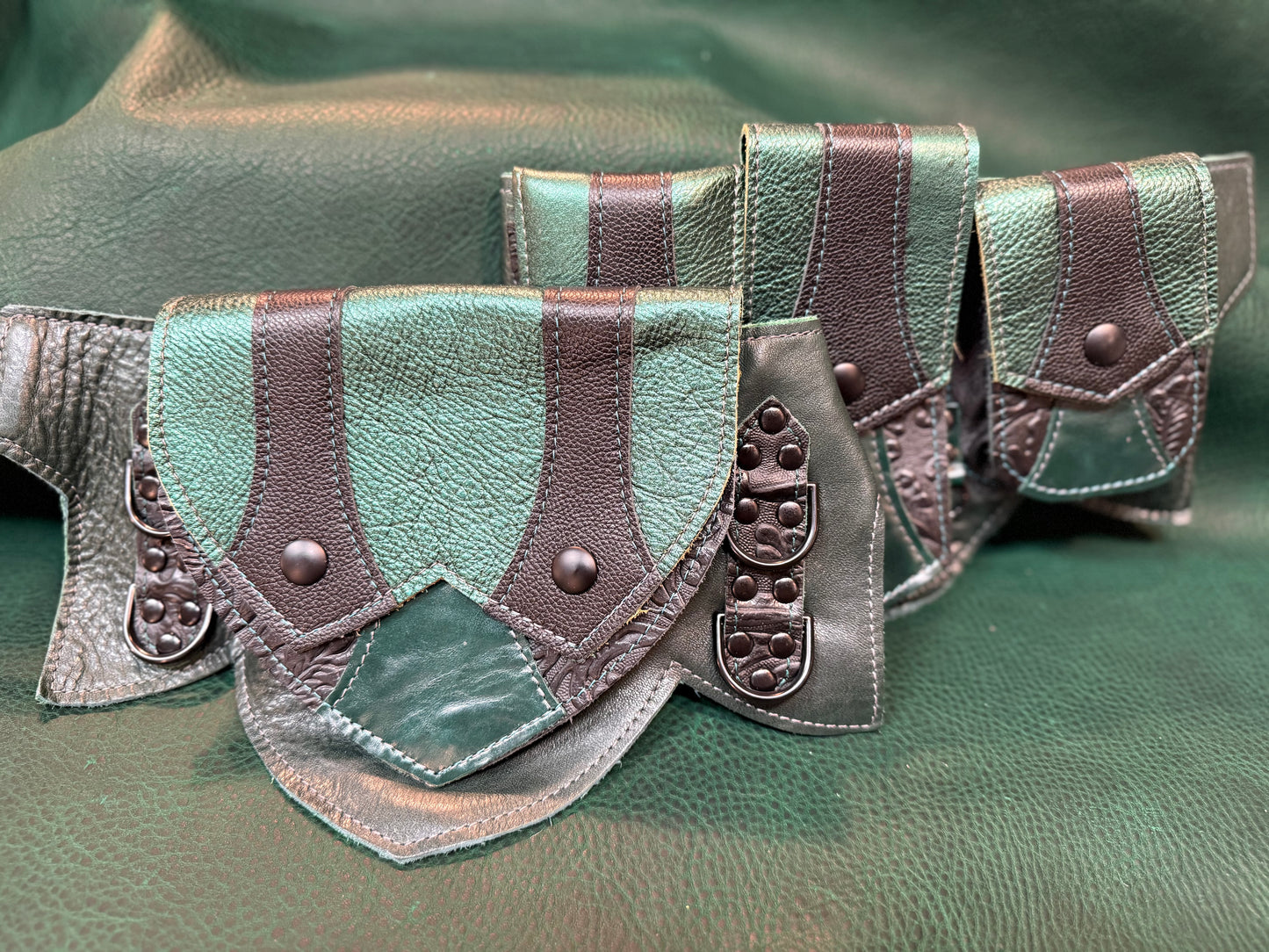 Fixated on Verdigris Regal Belt A (Sized to Order)