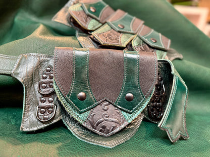 Fixated on Verdigris Regal Belt B (Sized to Order)