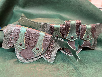 Fixated on Verdigris Regal Belt D (Sized to Order)