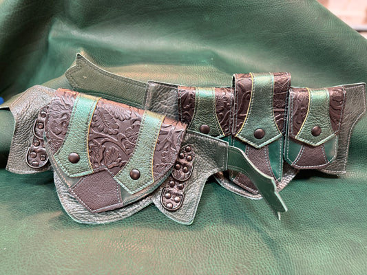 Fixated on Verdigris Regal Belt D (Sized to Order)