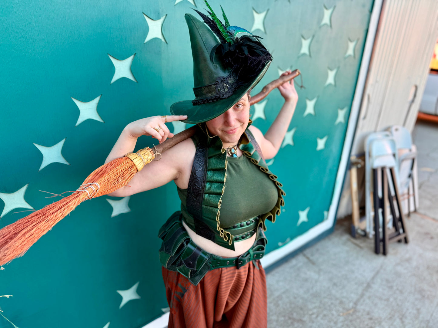 Fixated on Verdigris Ruff Top