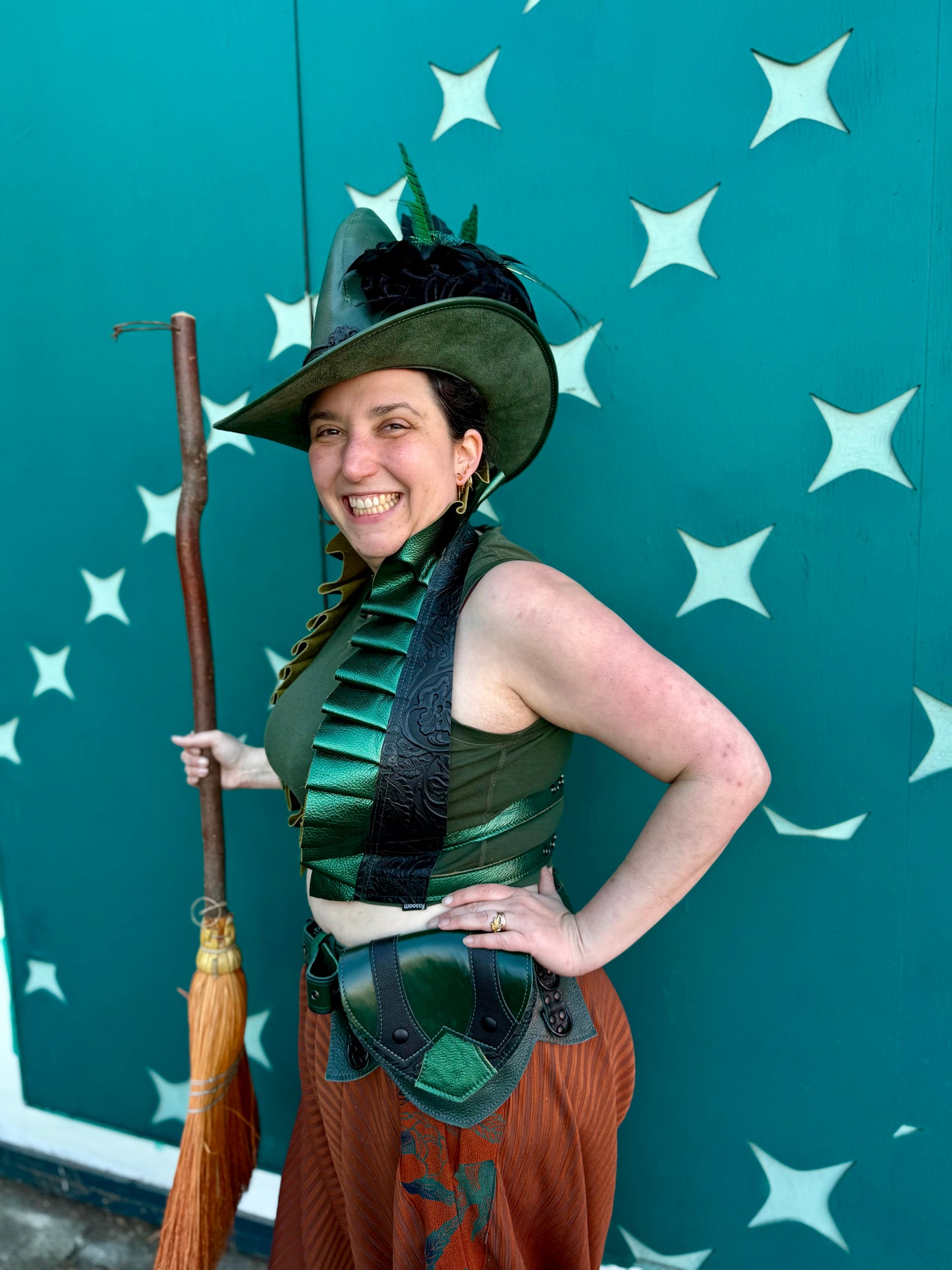 Fixated on Verdigris Regal Belt A (Sized to Order)