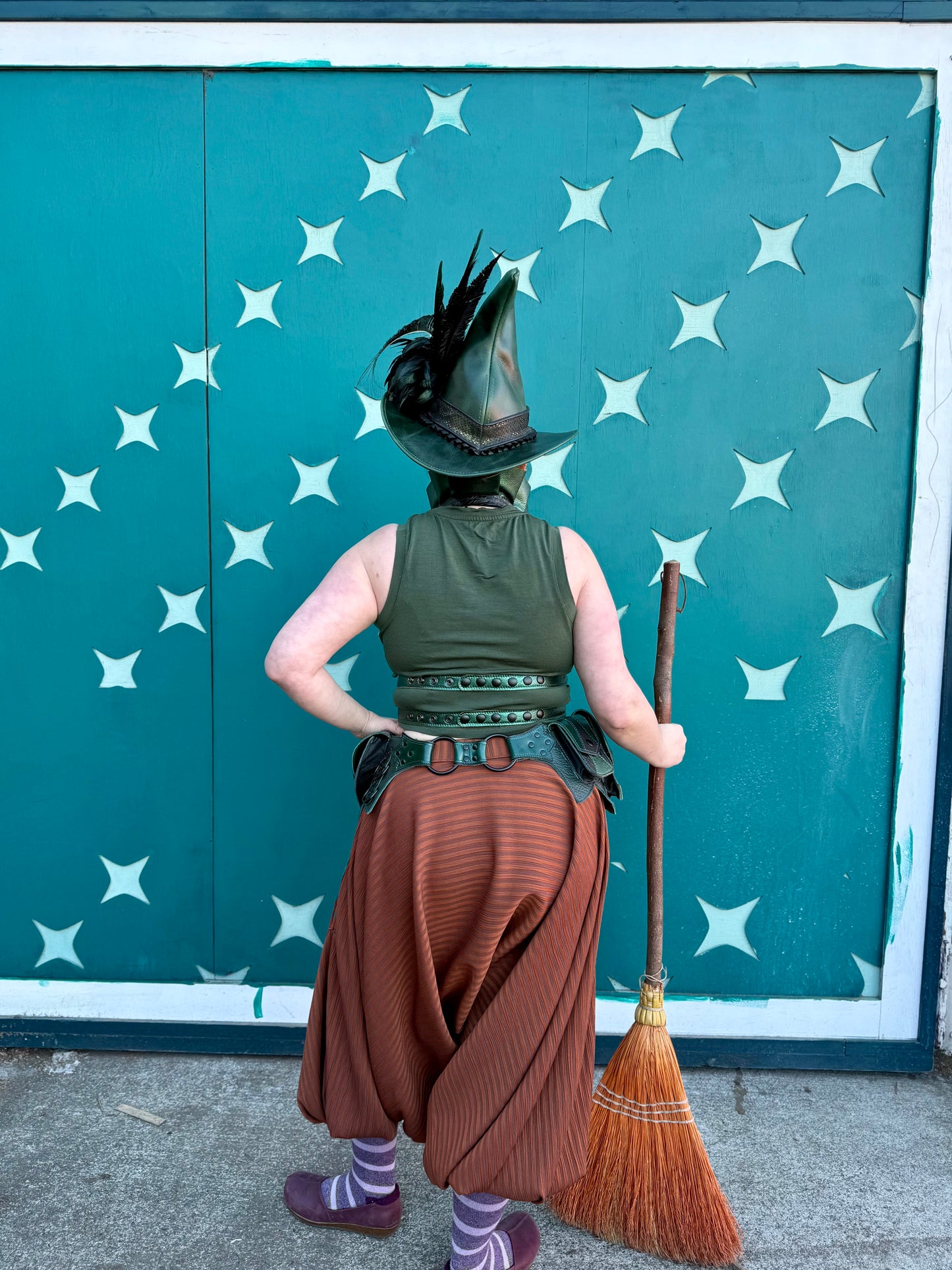 Fixated on Verdigris Ruff Top